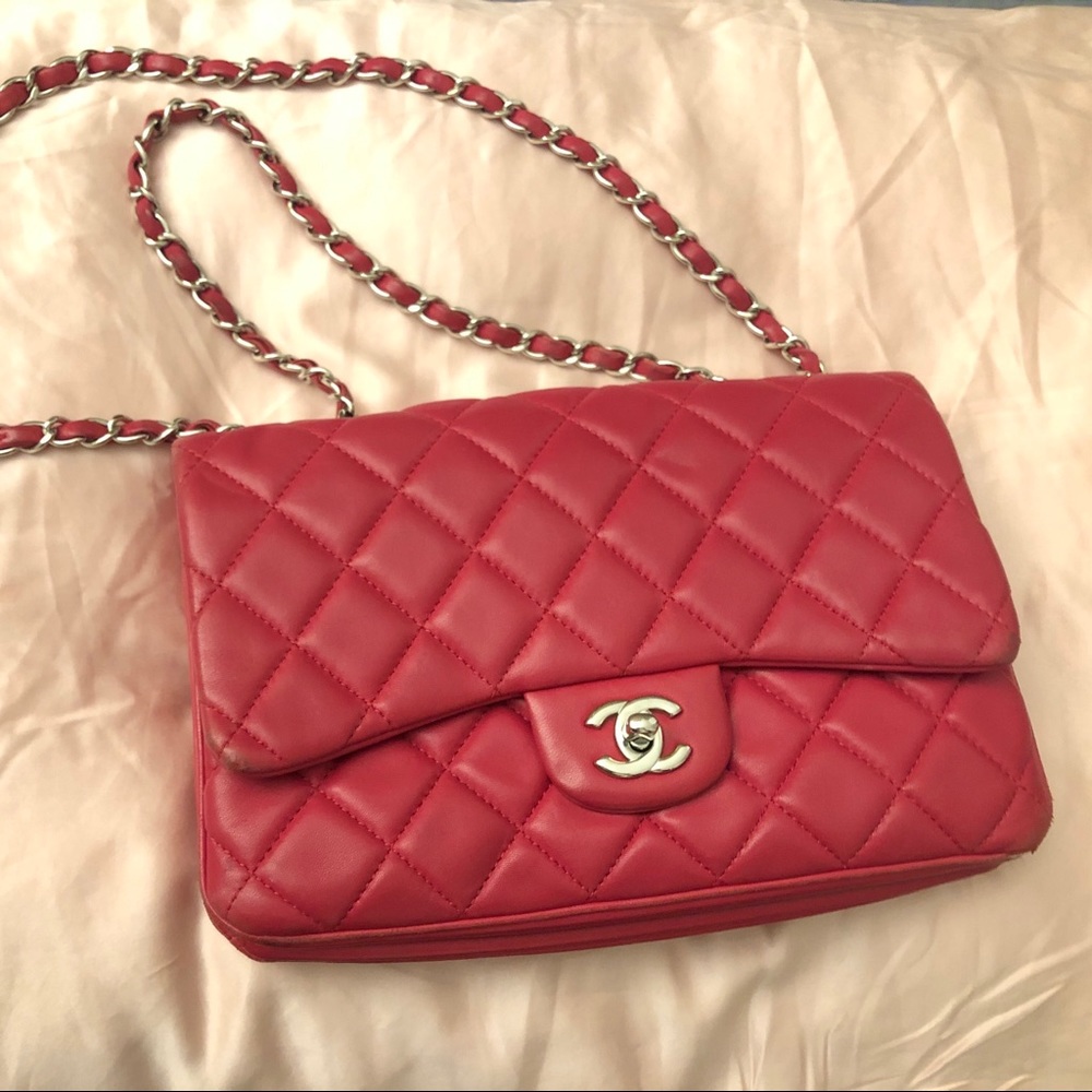 Authentic Chanel classic 2.55  bag lamb skin